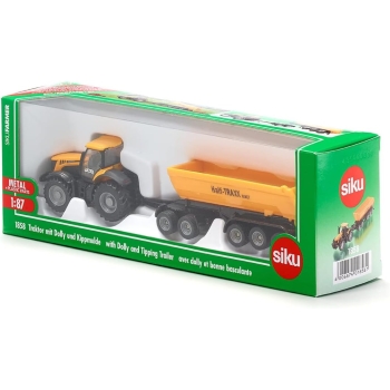 Traktor z wózkiem i wywrotką model metalowy SIKU S1858